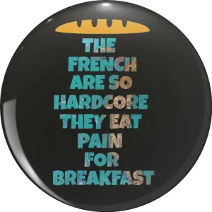 Funny French Pain Pun for Men, Boys, Women and Girls - Digital Graphics from Hand Made Acrylic Painting Pin Lapel Pin Cute Brooch Pins Badges 0.75"