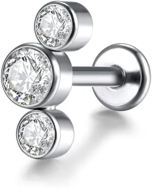 G23 Titanium Labret Studs 16G Lip Studs Cluster Earrings Piercing Internally Threaded Medusa Ring Cartilage Monroe Piercing Jewelry