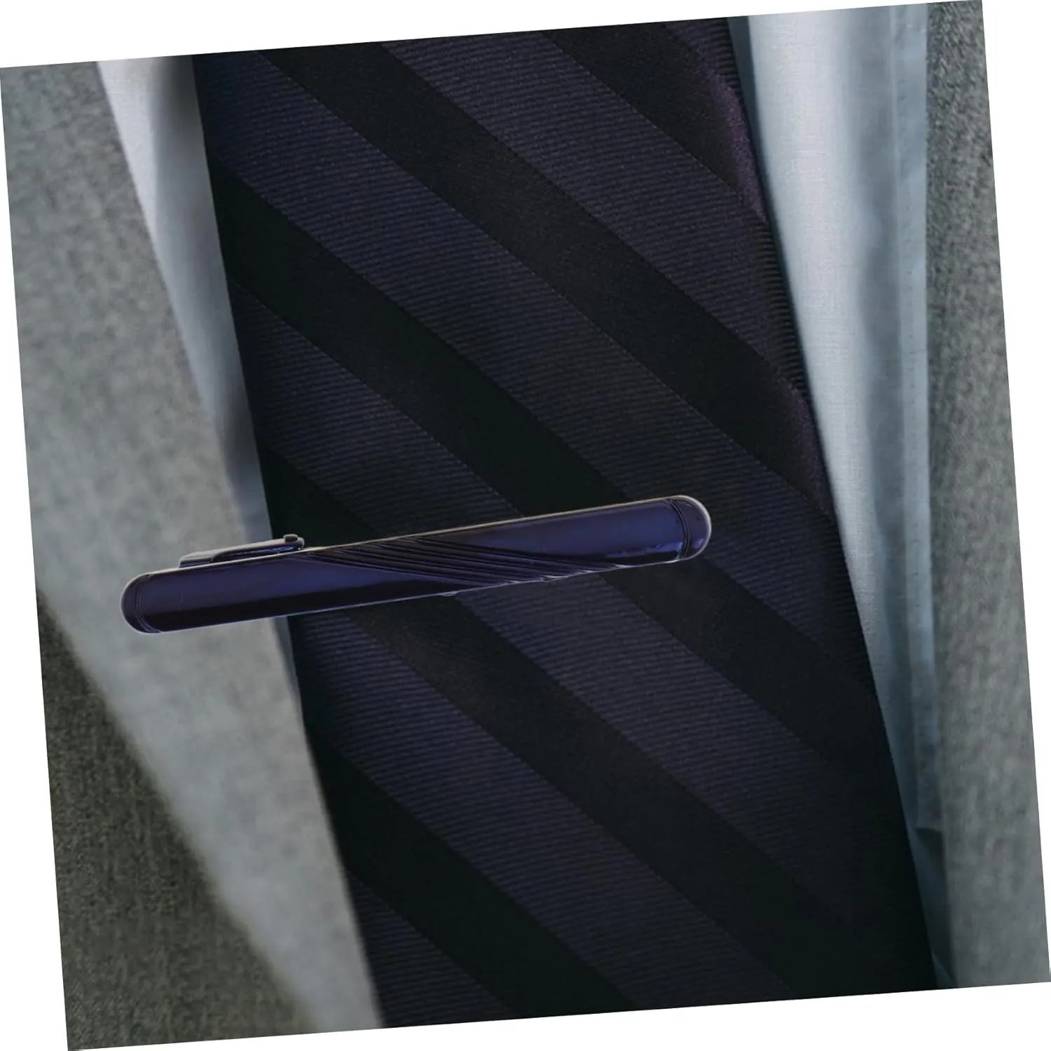 GALPADA Blue Striped Collar Clip Tie Pinch Clips Wedding Ties Clip Business Ties Clip Neck Tie Pin Clips Tie