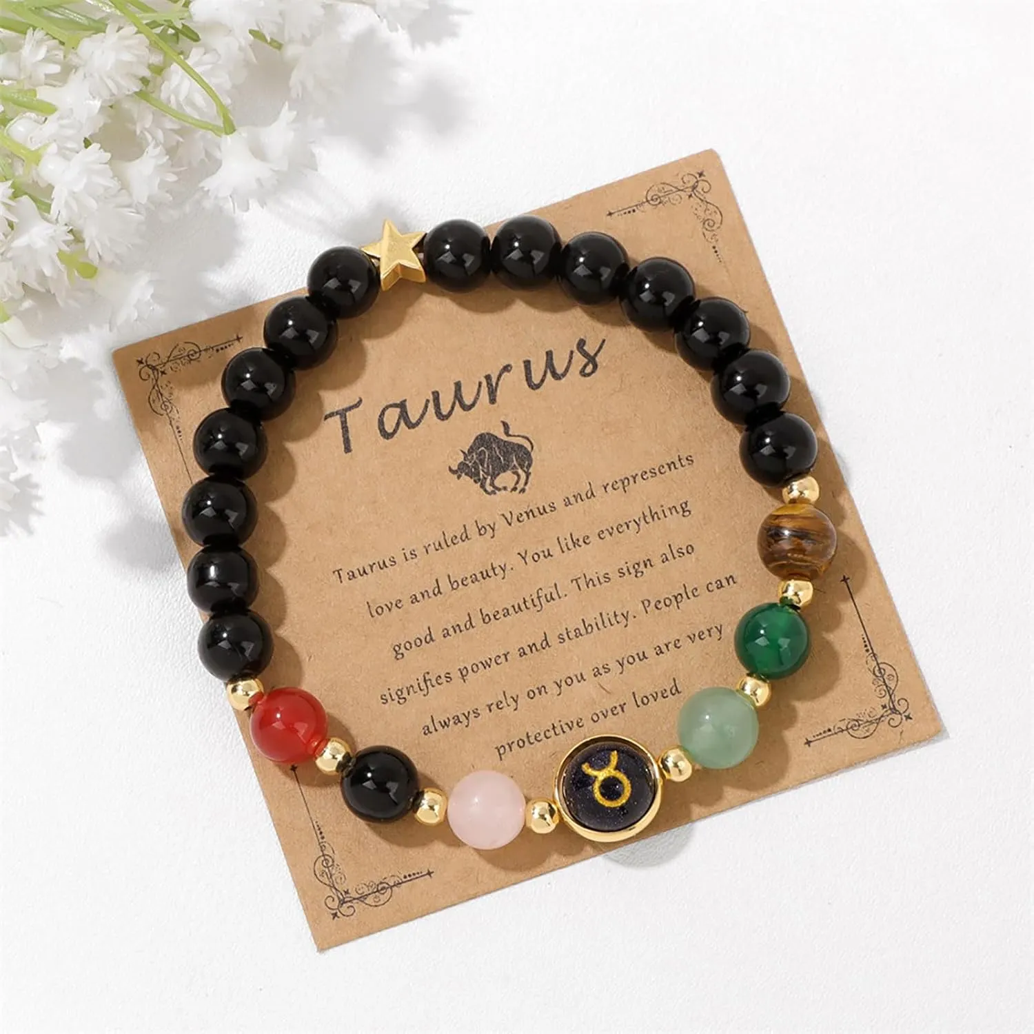 Gemini Bracelet for Women 8mm 12 Constellation Bracelet Men Beaded Bracelet Healing Stone Bracelet Crystal Bracelets Gemstone Bead Bracelets Gemini Birthstone Gifts for Women