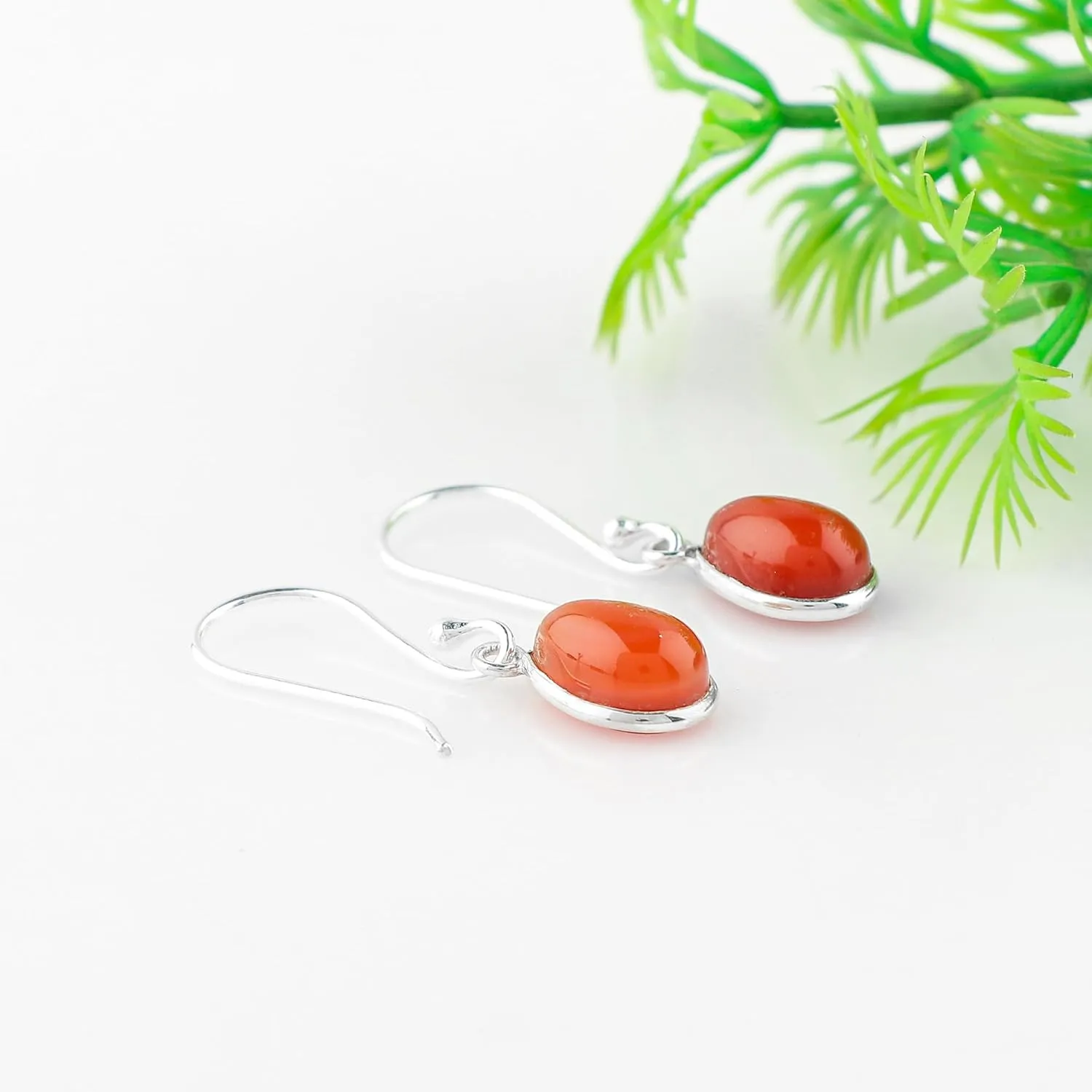 Genuine Orange Carnelian Pear Shape Gemstone Dangling Earring, 925 Sterling Silver Designer Earrings, Boho Handmade Jewelry, Birthstone, Elegant Statement Girls Earring, Wedding Gift