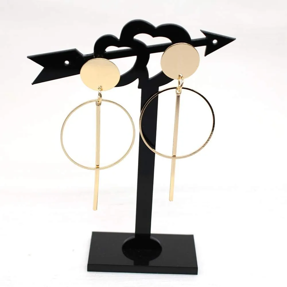 Geometric Triangle Earring Metal Simple Drop Dangle Earring Plating Gold Black Bohemian Dangling Costume Earring For Women Bar Party Fashion Jewelry
