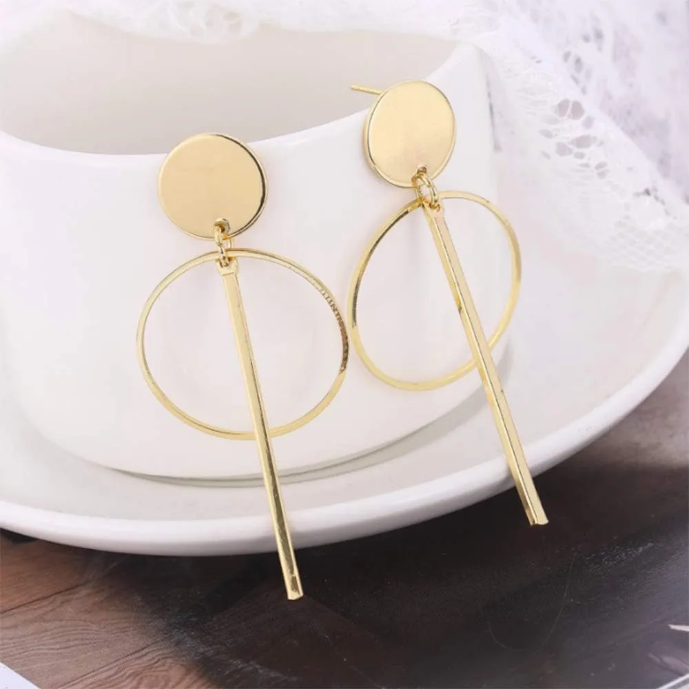 Geometric Triangle Earring Metal Simple Drop Dangle Earring Plating Gold Black Bohemian Dangling Costume Earring For Women Bar Party Fashion Jewelry