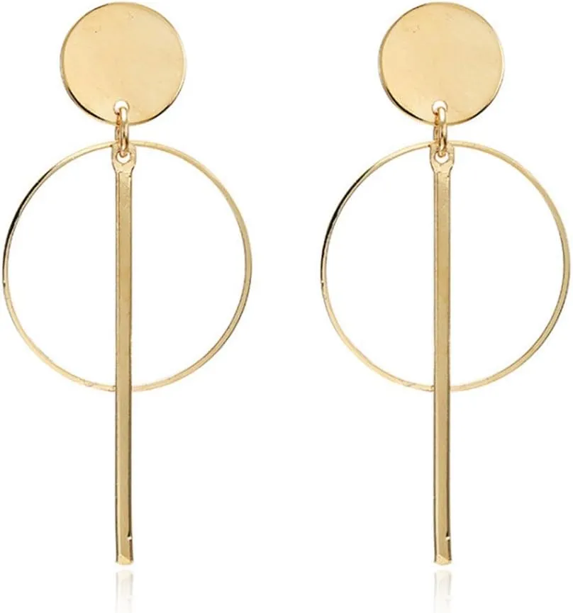 Geometric Triangle Earring Metal Simple Drop Dangle Earring Plating Gold Black Bohemian Dangling Costume Earring For Women Bar Party Fashion Jewelry