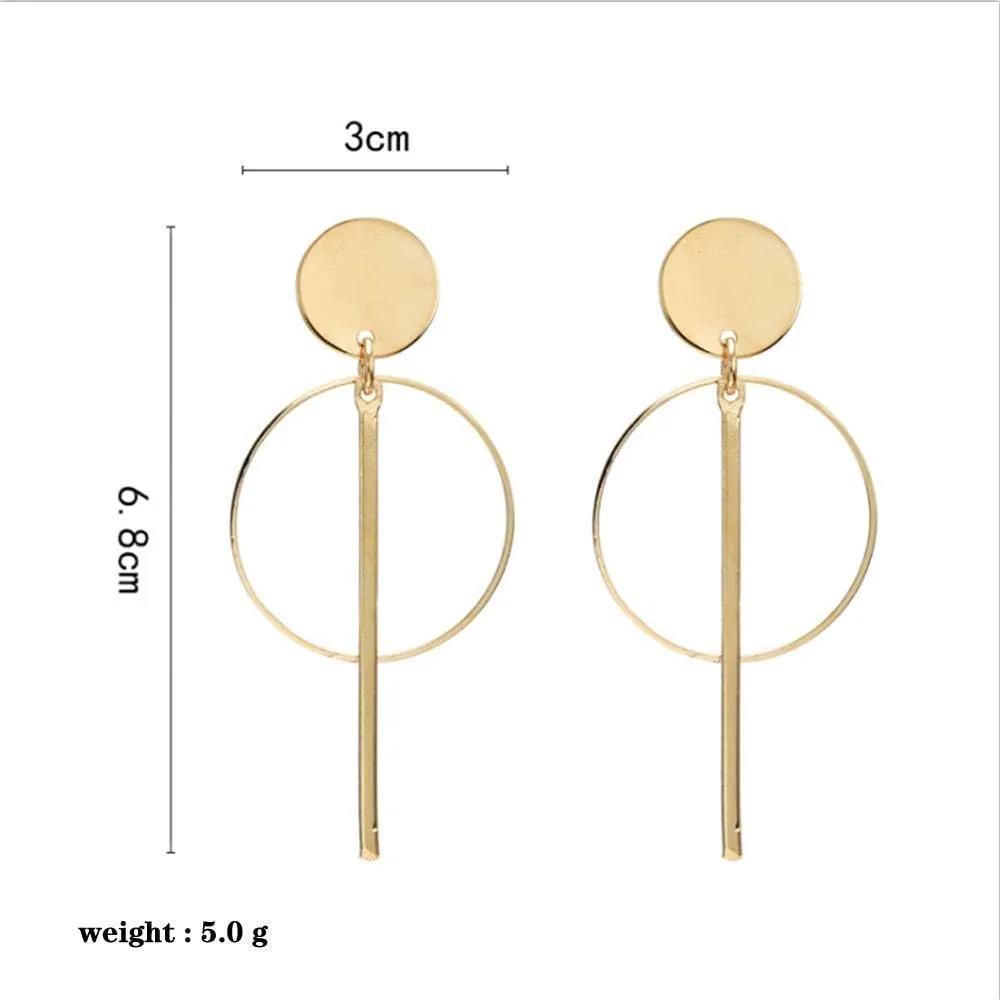 Geometric Triangle Earring Metal Simple Drop Dangle Earring Plating Gold Black Bohemian Dangling Costume Earring For Women Bar Party Fashion Jewelry