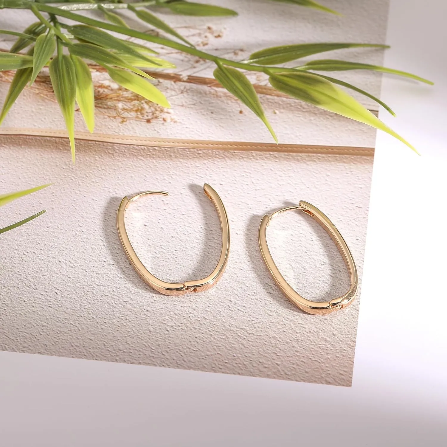 Gilmz Gold/Silver Hoop Earrings for Women,14K Gold Plated Chunky Huggie Hoop Earring Lightweight,Thick Hoops Earring Hypoallergenic