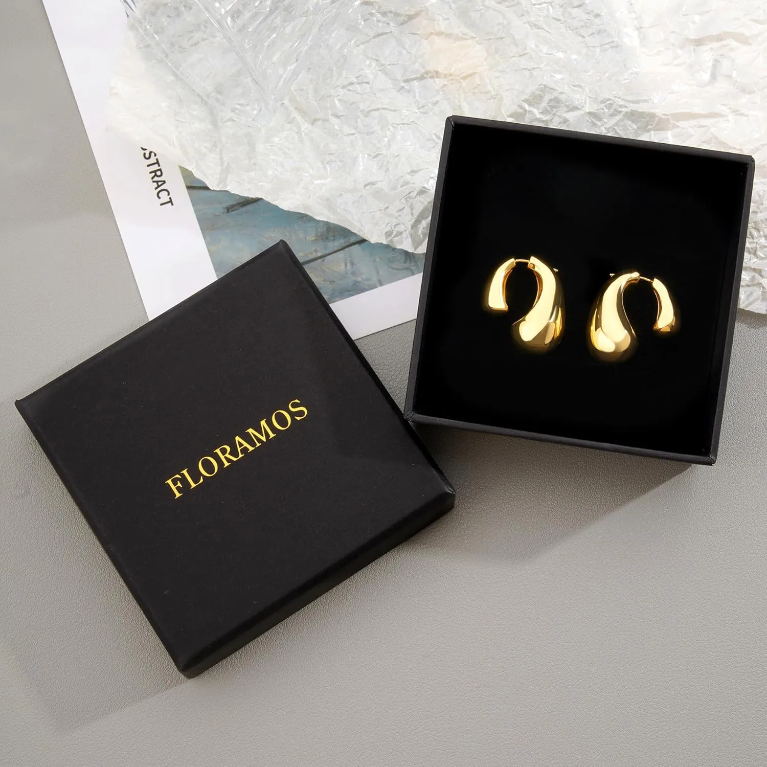 Gold Cherry Earrings for Women - Trendy Dangle Earring 18K Gold Statement Accessories