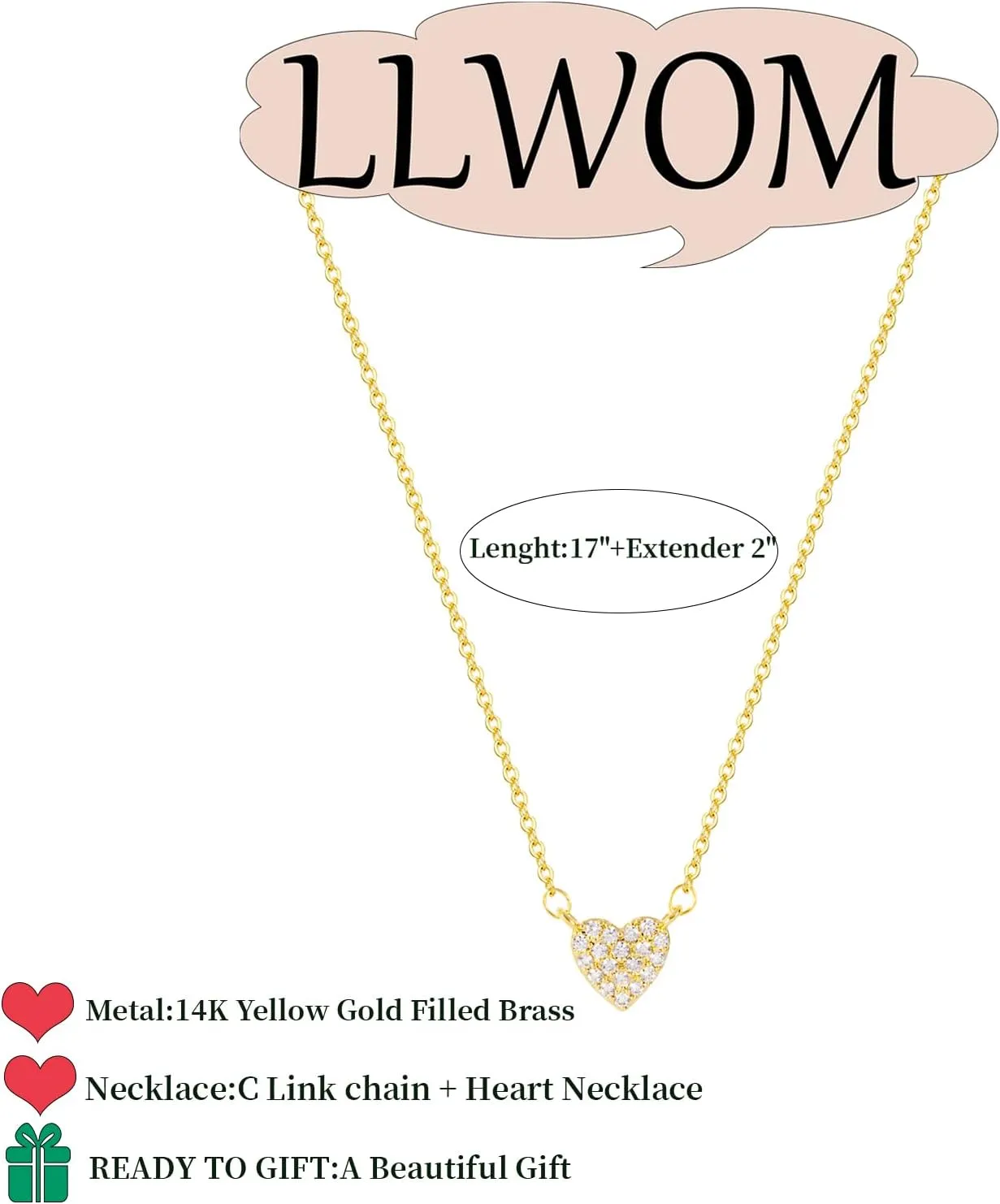 Gold Necklace for Women-14k Gold Plated Infinity Necklace Star Of David Necklace Evil Eye Cross Pendants Heart Dainty Gold Necklace For Women