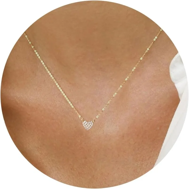 Gold Necklace for Women-14k Gold Plated Infinity Necklace Star Of David Necklace Evil Eye Cross Pendants Heart Dainty Gold Necklace For Women