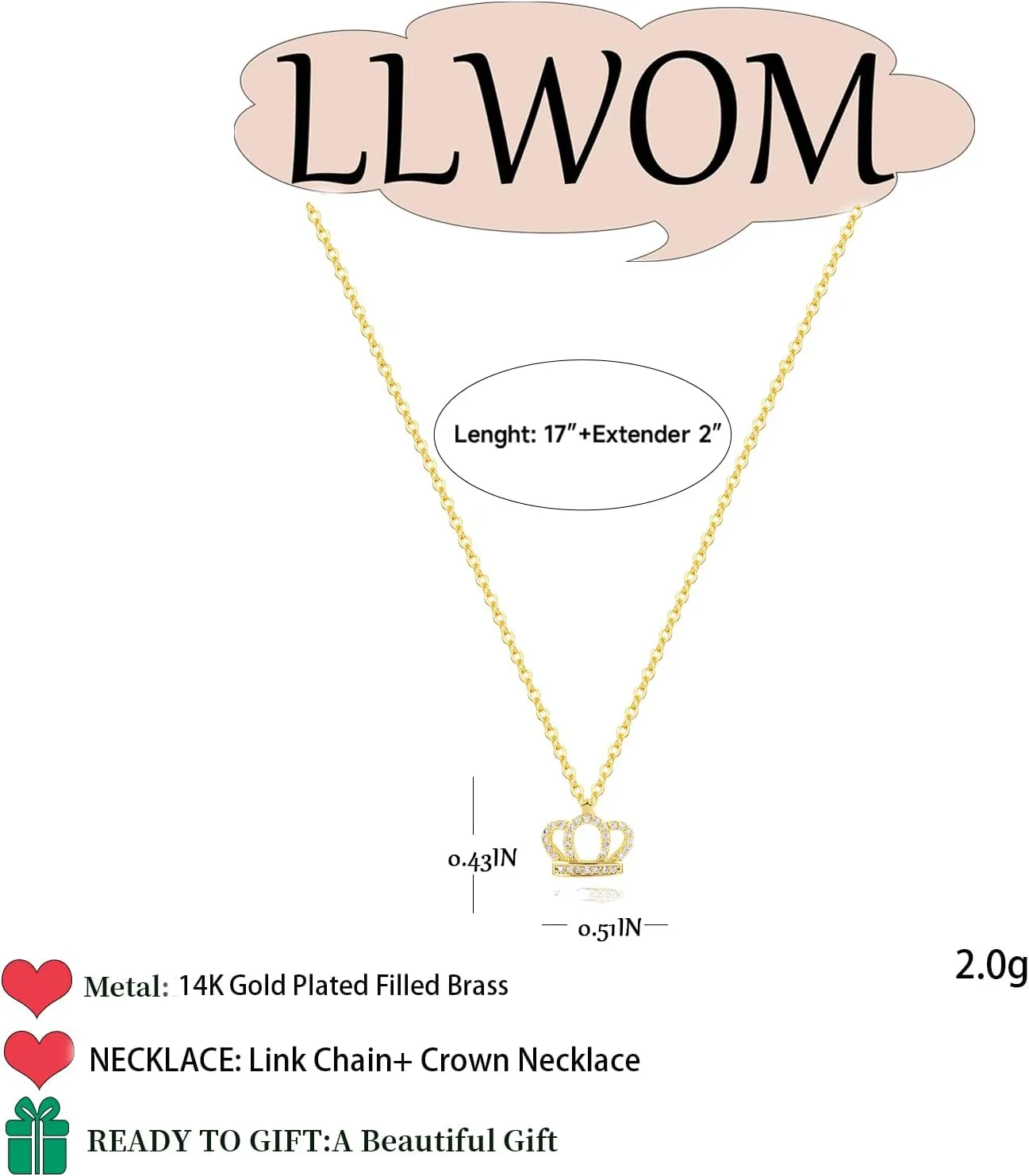 Gold Necklace for Women-14K Gold/Silver Plated Bee,Dragon,Horse,Teddy Bear,Elephant,Butterfly, Hummingbird, FishNecklace for Women Dainty Simple Jewelry for Women Gifts