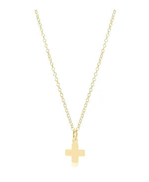 Gold Necklace - Signature Cross Gold Charm | e.newton Designs
