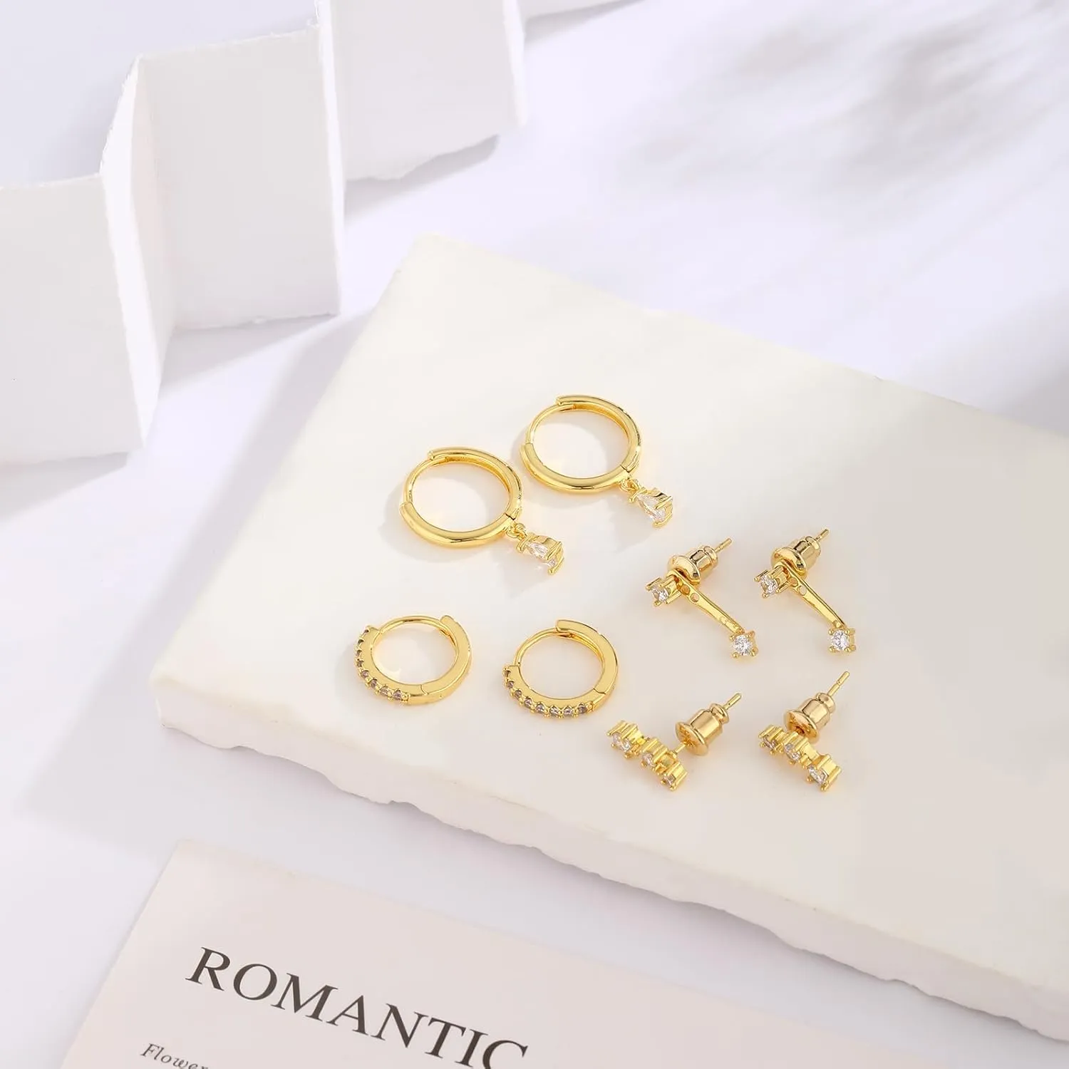Gold Silver Hoop Earrings for Women Hypoallergenic Trendy Stud Earrings Small Dangle Huggie Hoop Earrings for Women Jewelry Gifts