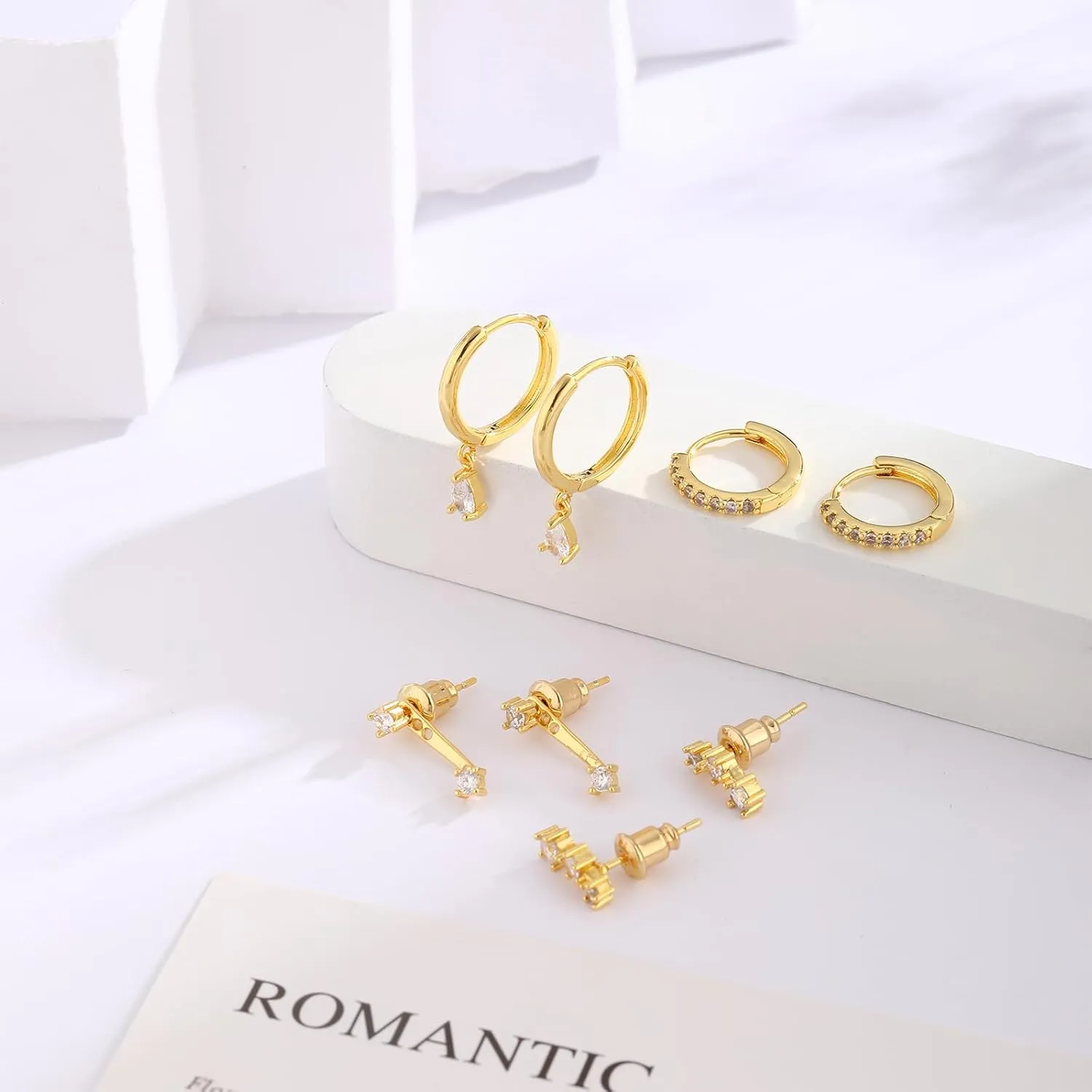 Gold Silver Hoop Earrings for Women Hypoallergenic Trendy Stud Earrings Small Dangle Huggie Hoop Earrings for Women Jewelry Gifts