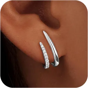 Gold Statement Earrings for Women Trendy, 14k Chunky Stud Earrings, Lightweight Hypoallergenic Fashion Gold Jewelry Gifts