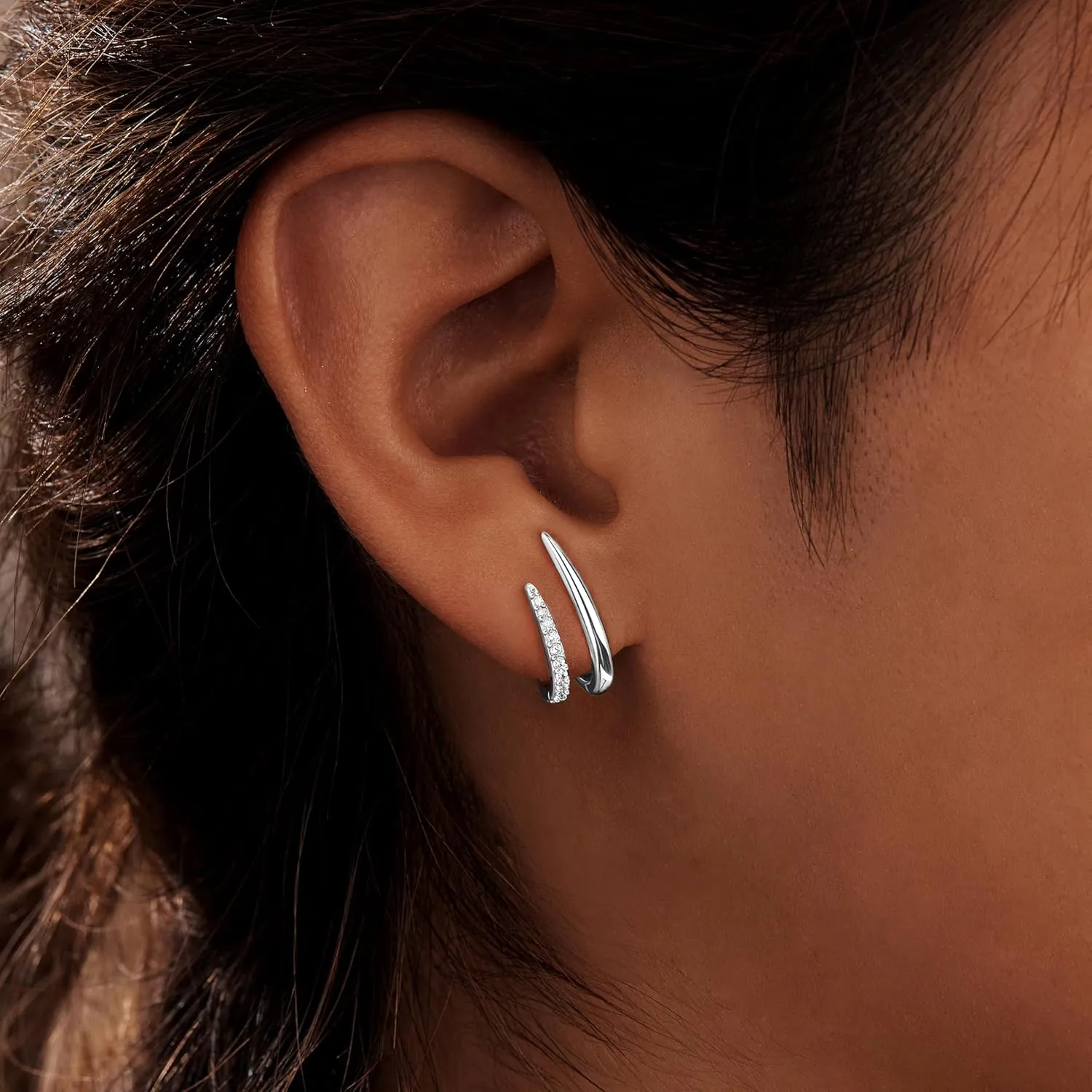 Gold Statement Earrings for Women Trendy, 14k Chunky Stud Earrings, Lightweight Hypoallergenic Fashion Gold Jewelry Gifts