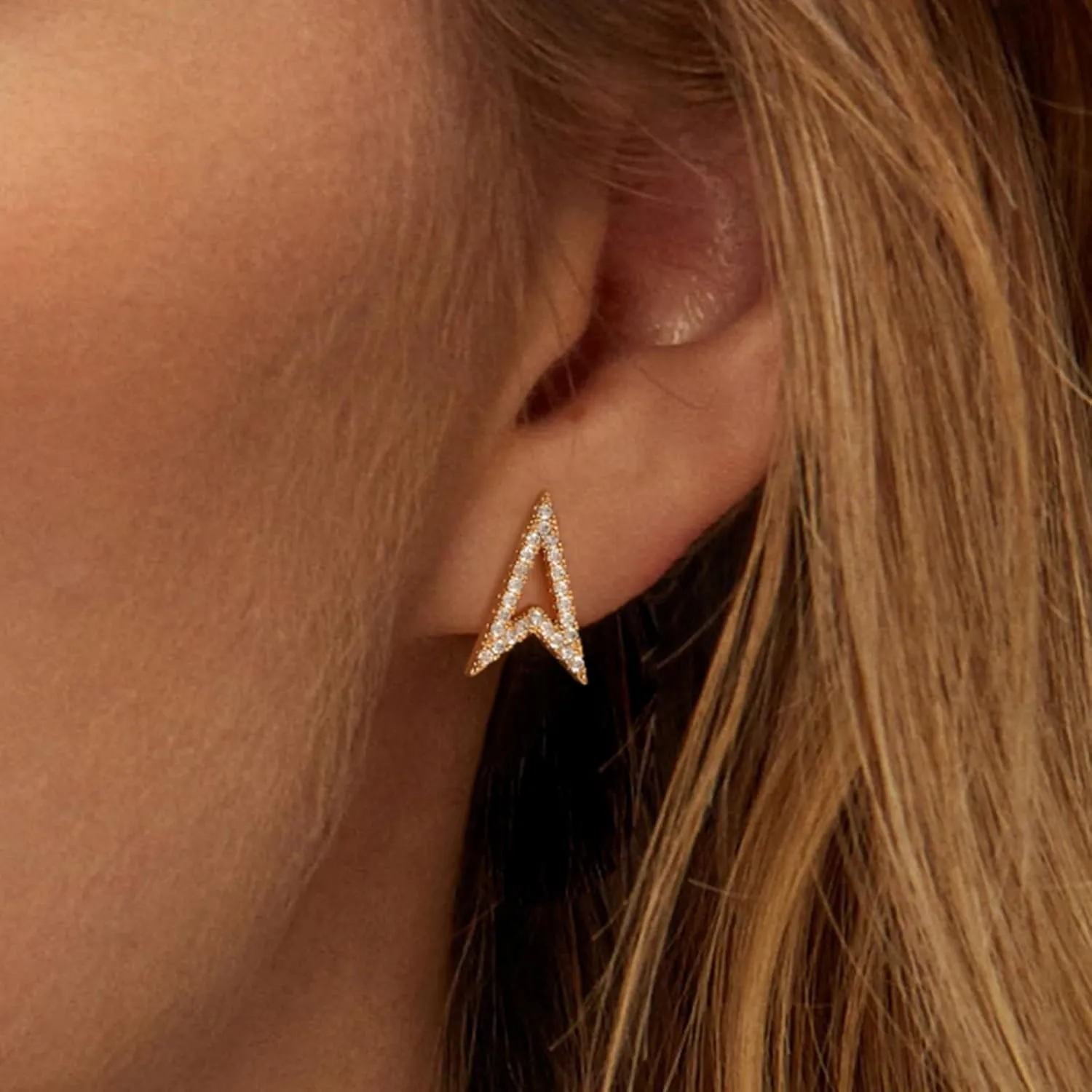 Gold Stud Earrings for Women 14K Gold Plated S925 Sterling Silver Post, Small Stud Earrings Hypoallergenic Lightweight Jewelry Gifts