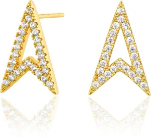 Gold Stud Earrings for Women 14K Gold Plated S925 Sterling Silver Post, Small Stud Earrings Hypoallergenic Lightweight Jewelry Gifts