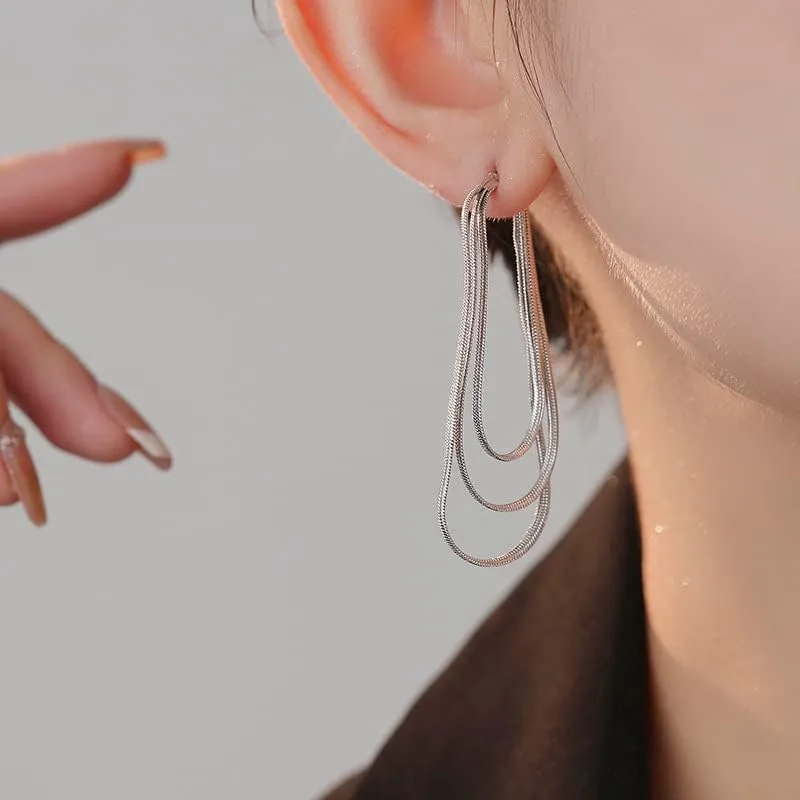 Gold Tassel Earrings for Women Gold Dangle Earrings Long Tassel Drop Earrings Fringe Statement Earrings Silver Wedding Bridesmaid Jewelry for Women
