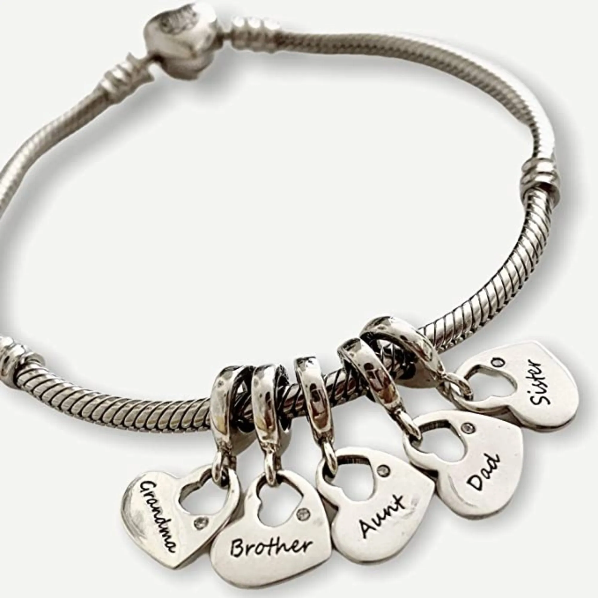 Grandma Heart Dangle Pendant Charm