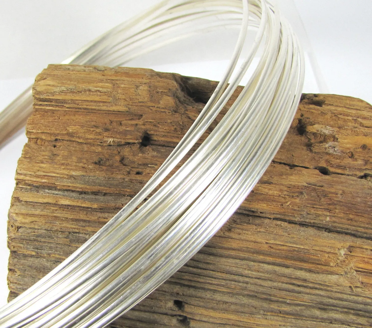 half Round 10 gauge, sterling silver wire, 6 ft Sterling wire, great for rings, stack ring, wrist bangles