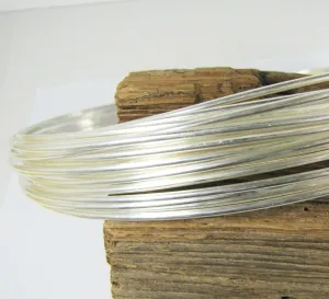 half Round 10 gauge, sterling silver wire, 6 ft Sterling wire, great for rings, stack ring, wrist bangles
