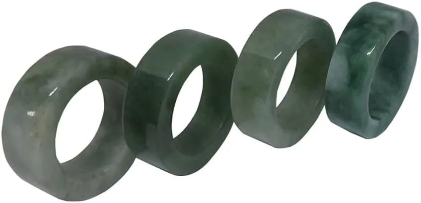 Handmade Natural Imperial Style Jade Ring for Men - Lucky Gift