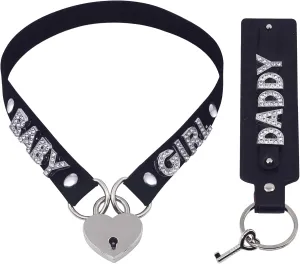 Heart Padlock Collar With Key For Women, Handmade Black Velvet Letter Padlock Choker Necklace With Leather Keychain, Punk Gothic Jewelry For Outfits