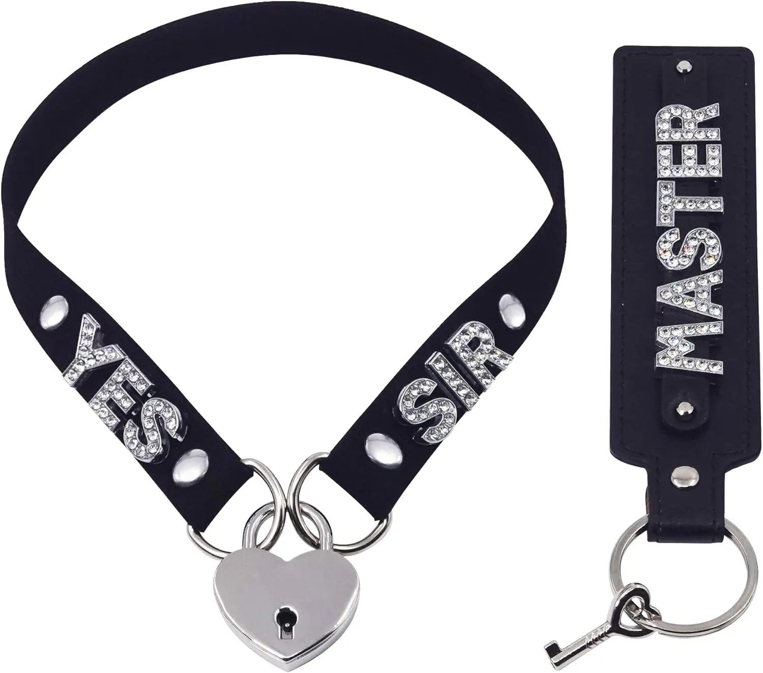 Heart Padlock Collar With Key For Women, Handmade Black Velvet Letter Padlock Choker Necklace With Leather Keychain, Punk Gothic Jewelry For Outfits