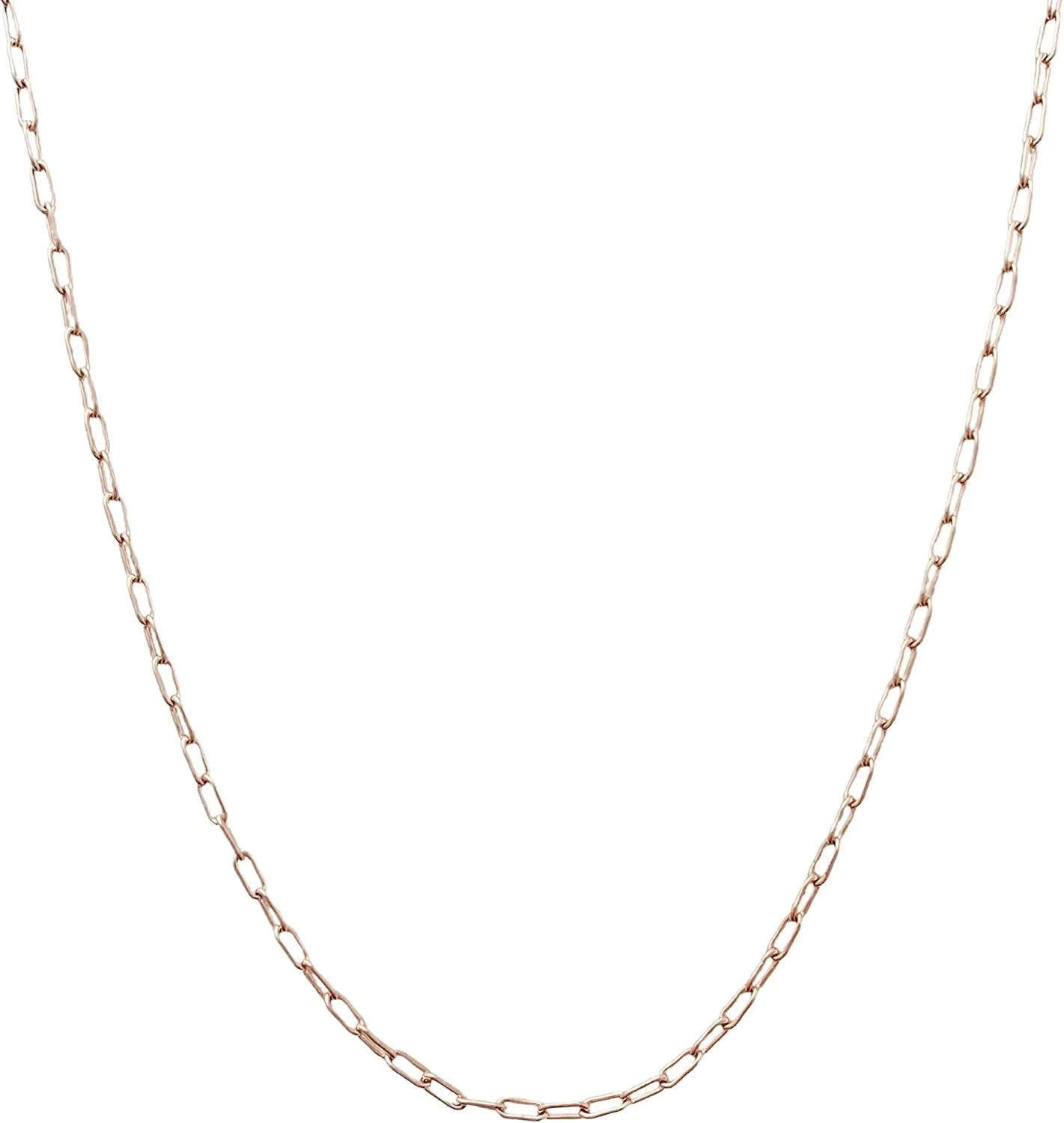 Honeycat Olivia Dainty Paperclip Link Chain Necklace in Silver | Minimalist, Delicate Jewelry