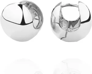 Hypoallergenic Minimalist 925 Sterling Silver Trendy Chunky Ball Huggie Hoop Earrings