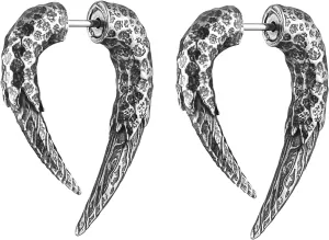 HZMAN Dragon Claw Earrings for Men Women Stainless Steel Gothic Punk Piercing Stud Earring