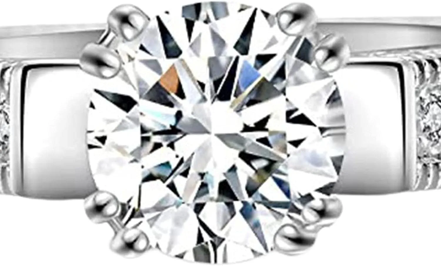 ink2055 2Pcs Couple Rings Geometry Shape Alloy and Cubic Zirconia Men Women Shiny All Match Rings for Wedding and Dating