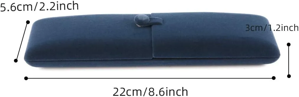iSuperb Royal Blue Velvet Necklace Long Chain Box Jewelry Gift Box Pendant Bracelet Jewelry Packaging Boxes for Wedding Engagment Proposal Gift