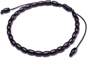 iZasky Prayer Beads Bracelet Lucky Wood Tibetan Buddha Simple Yoga Amulet Meditation Bracelets Jewelry for Men Women Adjustable (Black)