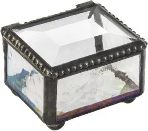 J Devlin - Glass Ring Box Jewelry Keepsake Trinket - Box 325