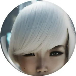 Japanese Cyberpunk Cyborg Girl - modern digital art Pin Lapel Pin Cute Brooch Pins Badges 0.75"