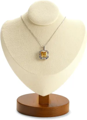 Jewelry Bust Necklace Display Microfiber Jewelry Necklace Display Stand for Show Selling