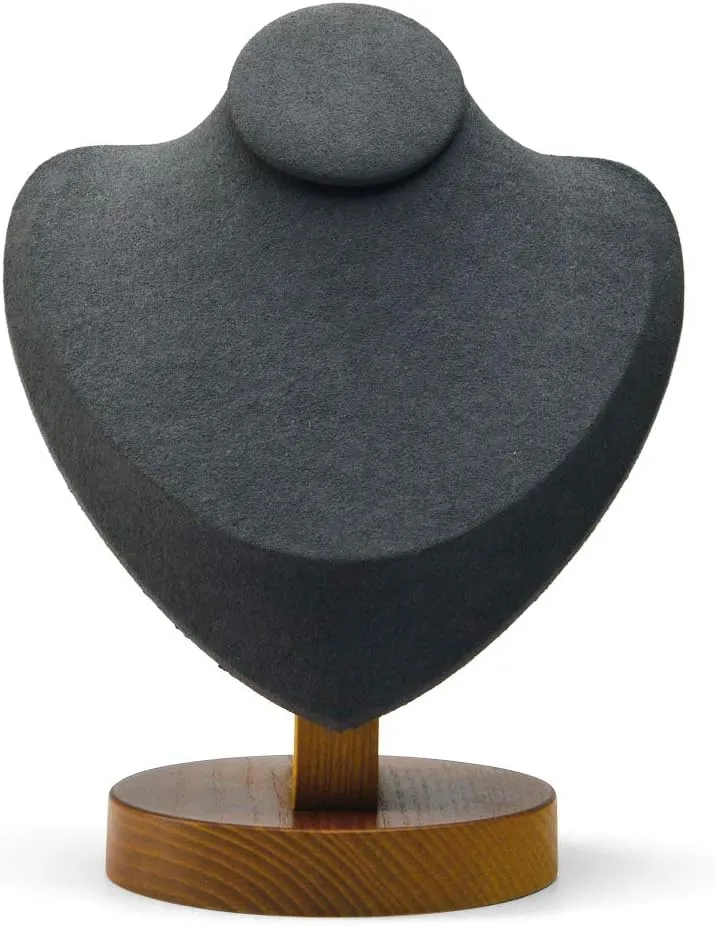 Jewelry Display Bust Solid Wood Necklace Stand for Show Jewelry Showcase Display Holder