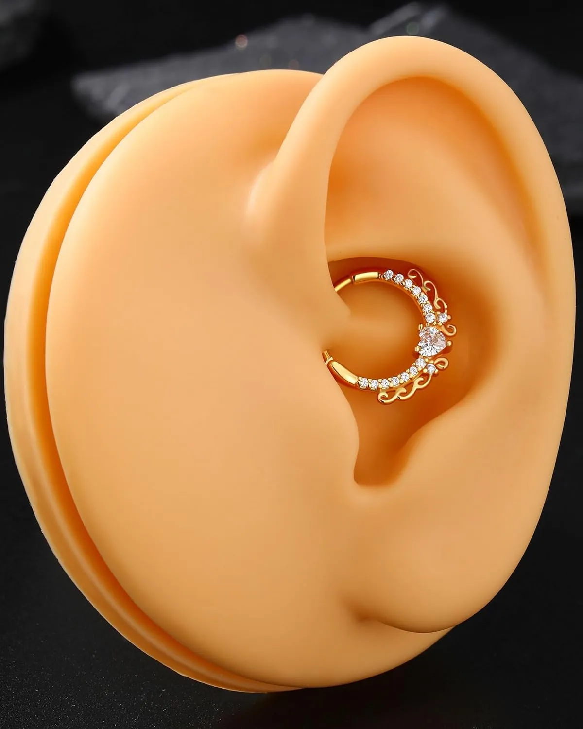 Jewseen Septum Rings 16g Heart Cartilage Hoop Earrings Septum Jewelry Helix Piercing Jewelry for Women Men