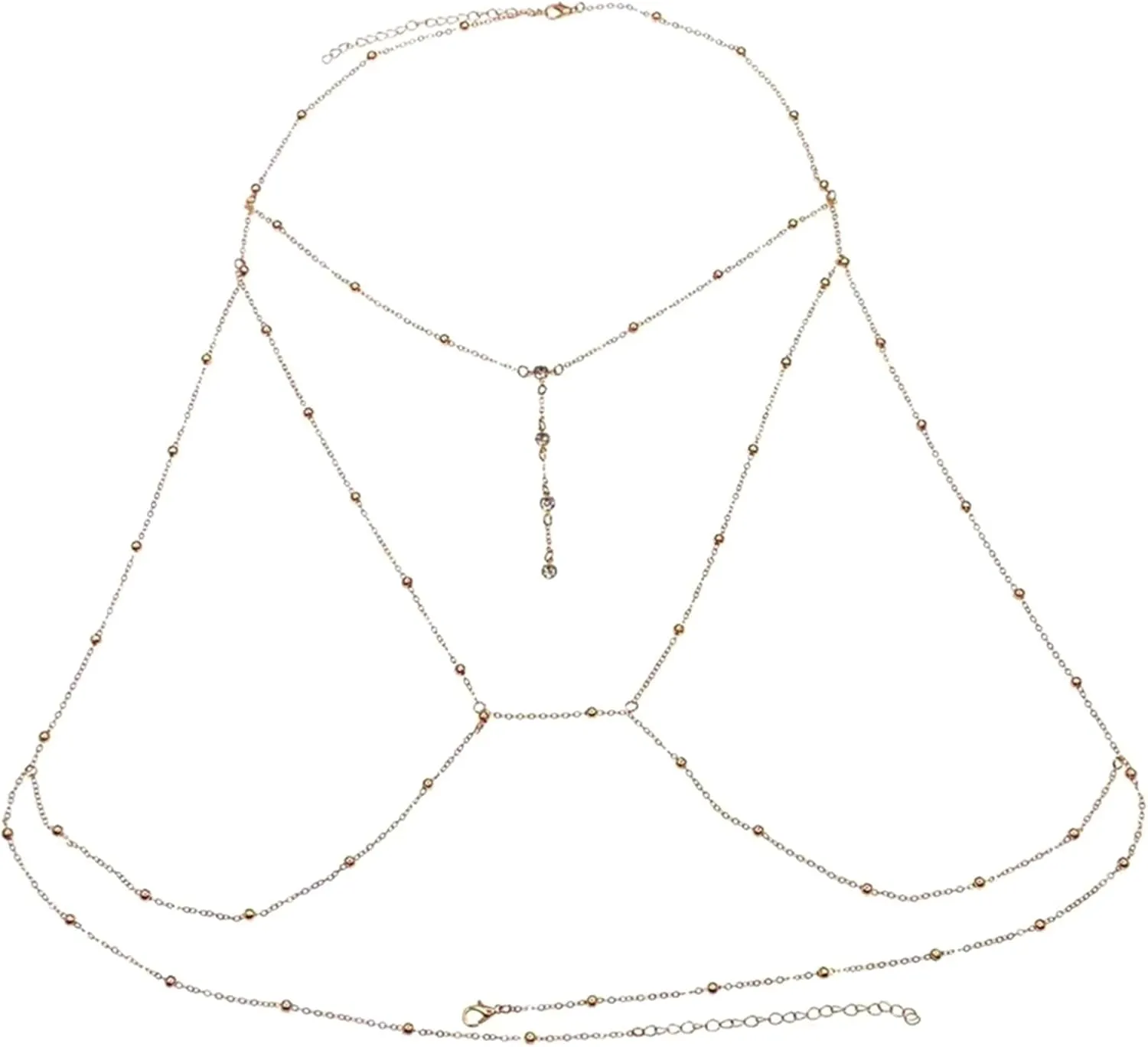 JFORYOU Nipple Rings with Body Chain Waist Chest Chain 14G Nipple Piercing Barbell Nipplerings Body Piercing Jewelry for Women