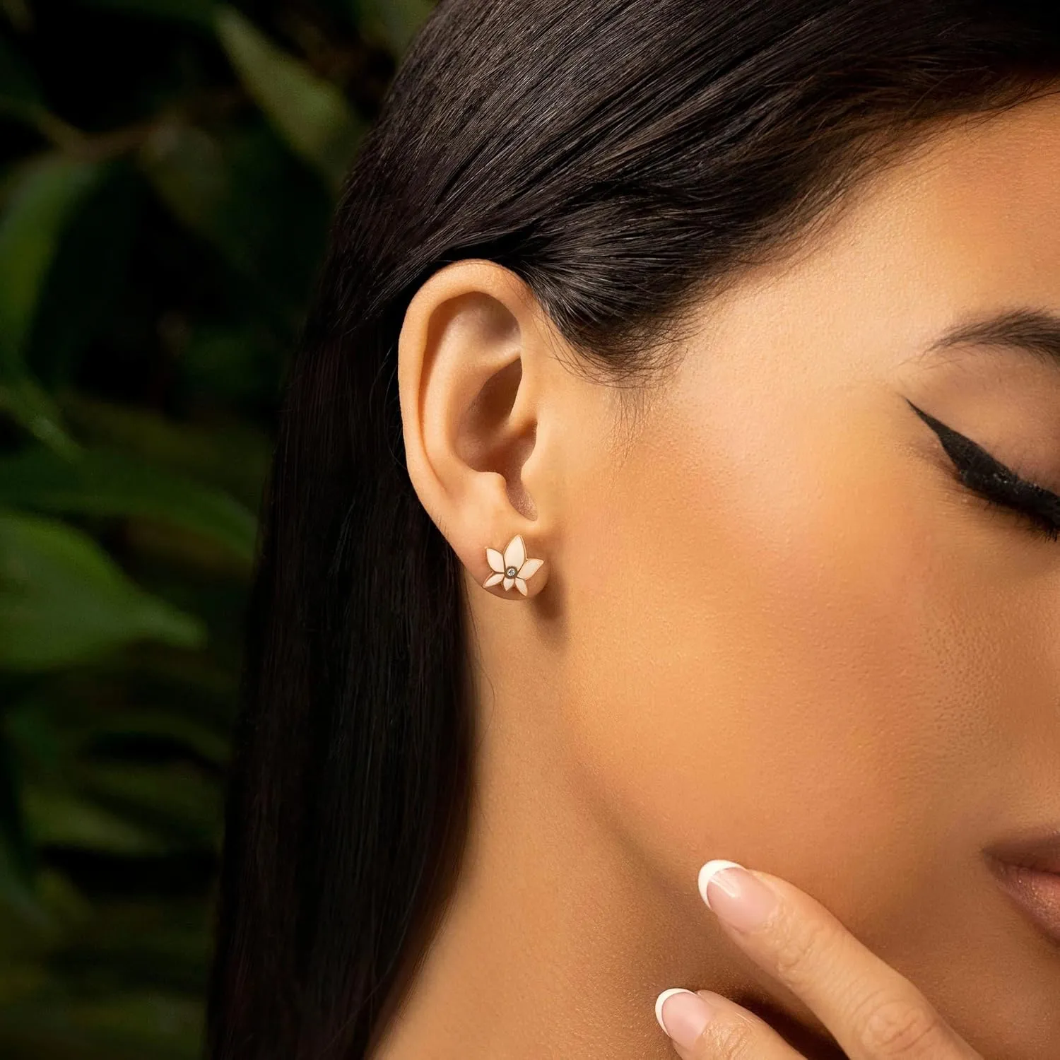 KARMA AND LUCK Stud Earrings for Women  Hamsa, Lotus Flower, Evil Eye  Ward Off Malice, Lush Virtue, Enduring Peace, Illuminated Soul  Symbolic Jewelry for Protection, Peace & Wisdom