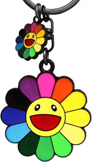 Keychain,Cute keychain,Car key chain,Smile Flower Bag Charms Accessories for women and girl