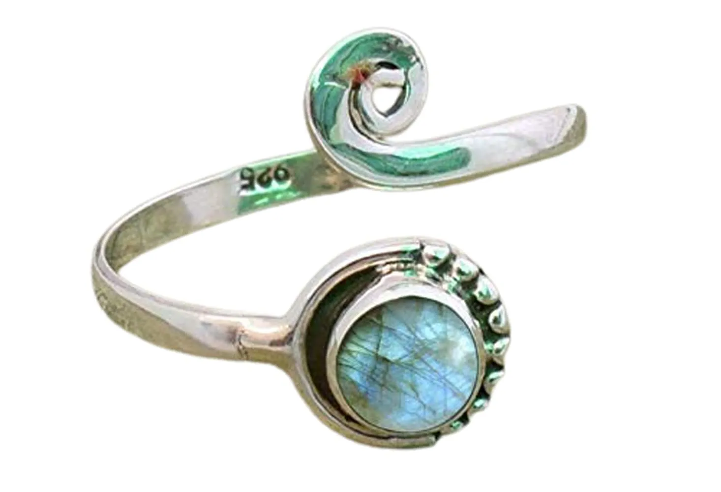 Labradorite Stone Toe Ring 925 Sterling Silver Ring Feet Body Jewellery Handame Toe Ring Gemstone Adjustable Toering For Girls Women Gift Jewellery Labradorite Stone Ring Midi Ring