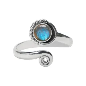 Labradorite Stone Toe Ring 925 Sterling Silver Ring Feet Body Jewellery Handame Toe Ring Gemstone Adjustable Toering For Girls Women Gift Jewellery Labradorite Stone Ring Midi Ring