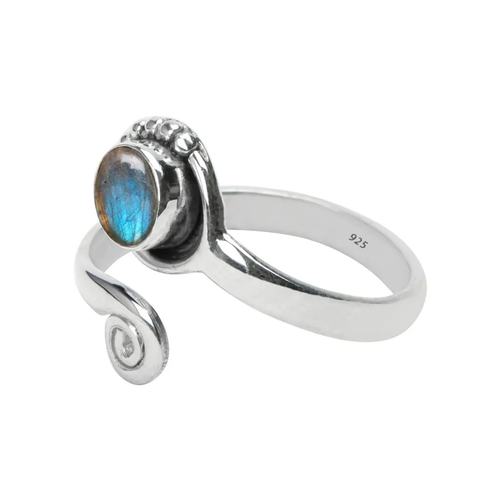 Labradorite Stone Toe Ring 925 Sterling Silver Ring Feet Body Jewellery Handame Toe Ring Gemstone Adjustable Toering For Girls Women Gift Jewellery Labradorite Stone Ring Midi Ring
