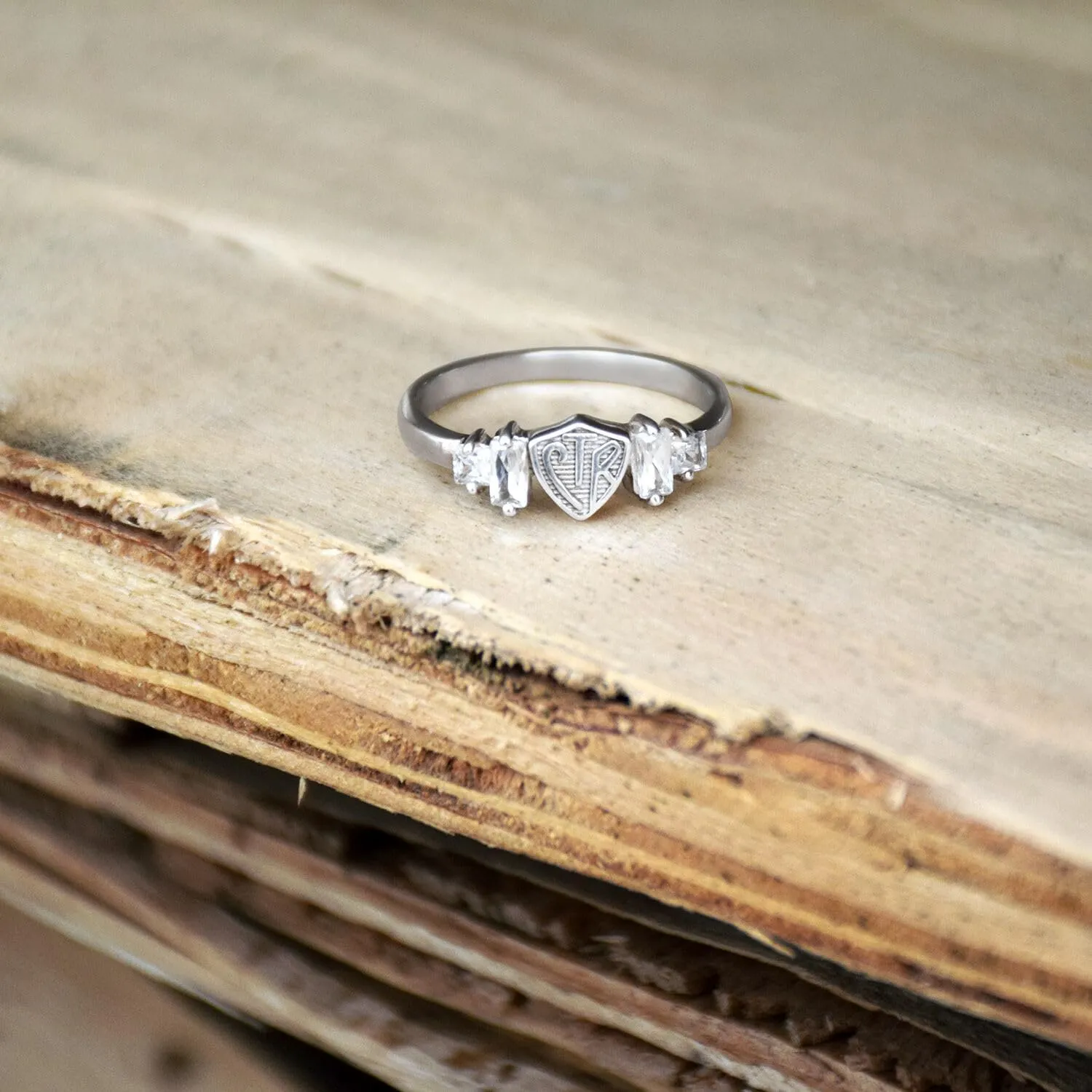 LDS Womens 0.925 Sterling Silver Baguette CTR Choose the Right Ring - LDS Rings, Womens CTR Ring