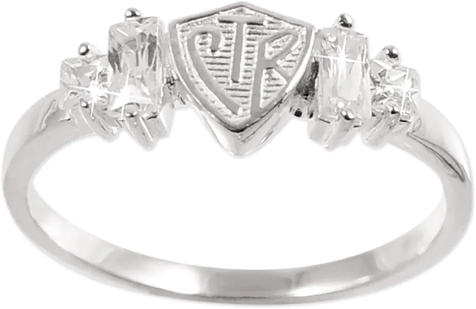 LDS Womens 0.925 Sterling Silver Baguette CTR Choose the Right Ring - LDS Rings, Womens CTR Ring