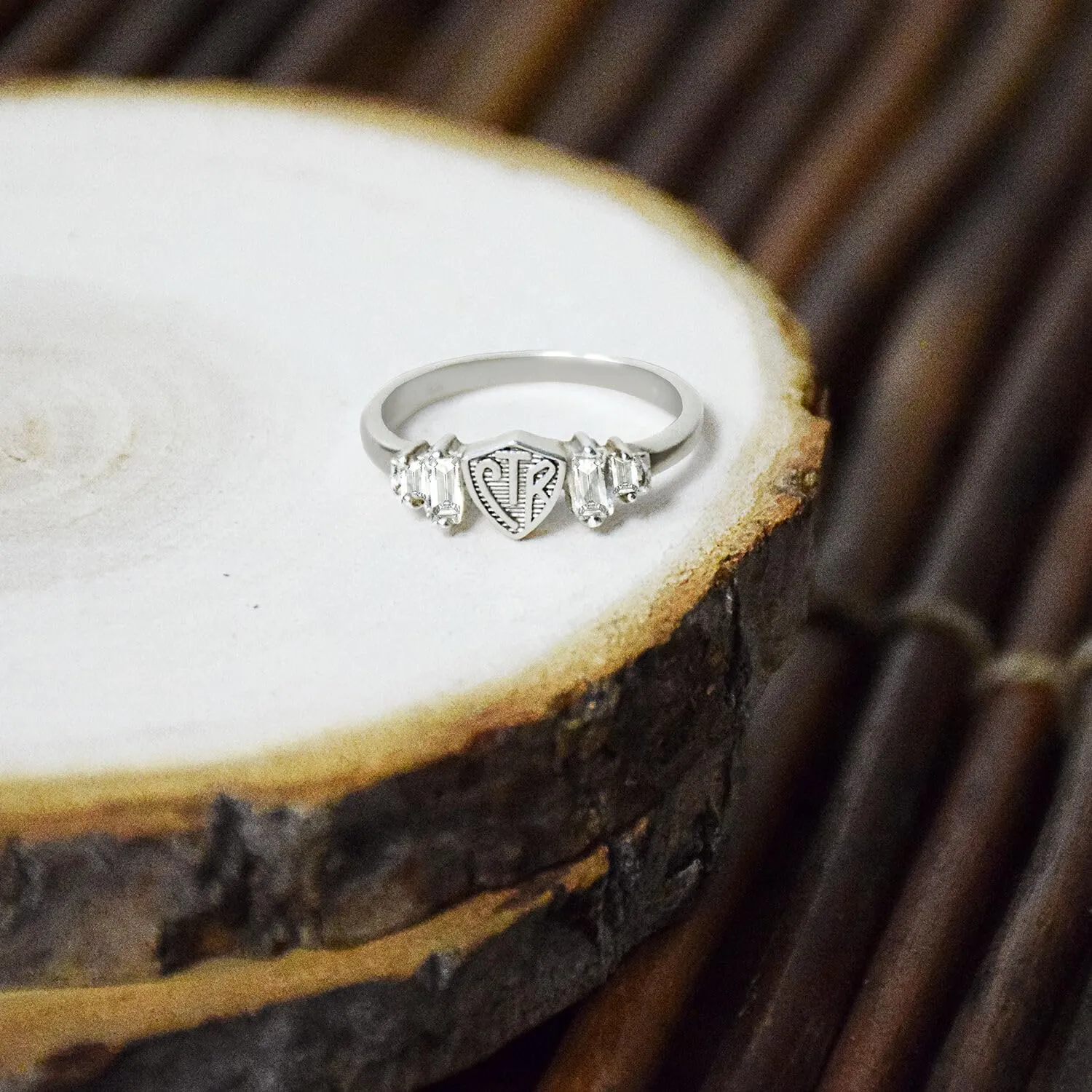 LDS Womens 0.925 Sterling Silver Baguette CTR Choose the Right Ring - LDS Rings, Womens CTR Ring