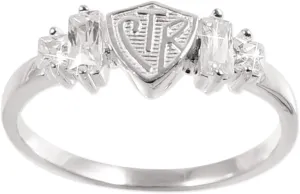 LDS Womens 0.925 Sterling Silver Baguette CTR Choose the Right Ring - LDS Rings, Womens CTR Ring