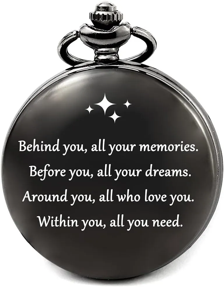 levonta Graduation Gifts for Him College or High School, Graduation Party Supplies, Engraved Pocket Watch (All Your Dreams)